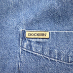 DOCKERS ( Levi's ) 90年代 デニム ボタンダウンシャツ XL インディゴ ブルー Khakiware BASIC DENIM