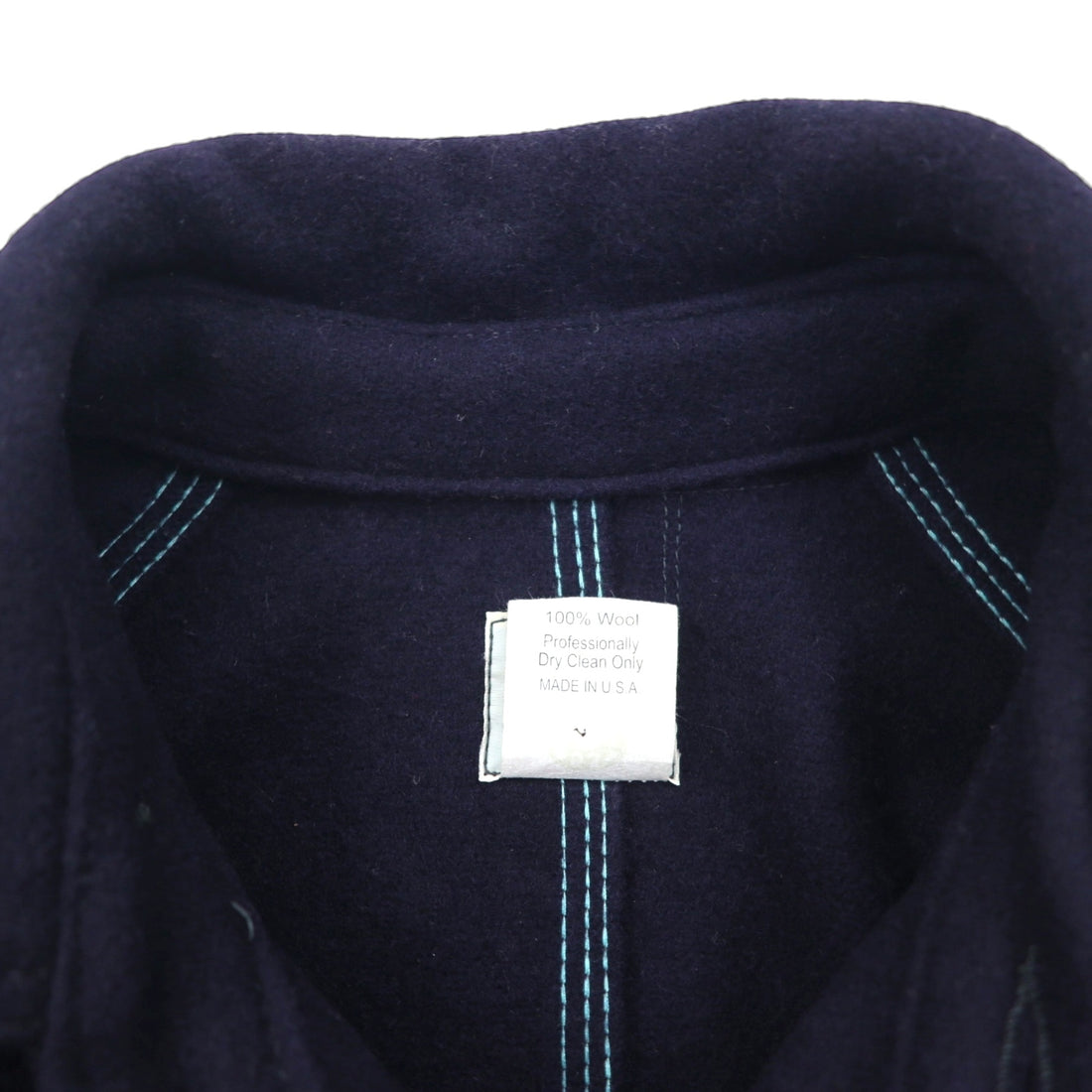 POST OVERALLS (POST O'ALLS) USA-Made Wool Melton Coverall, Size Small, Navy Wool Work Jacket