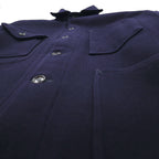 POST OVERALLS (POST O'ALLS) USA-Made Wool Melton Coverall, Size Small, Navy Wool Work Jacket