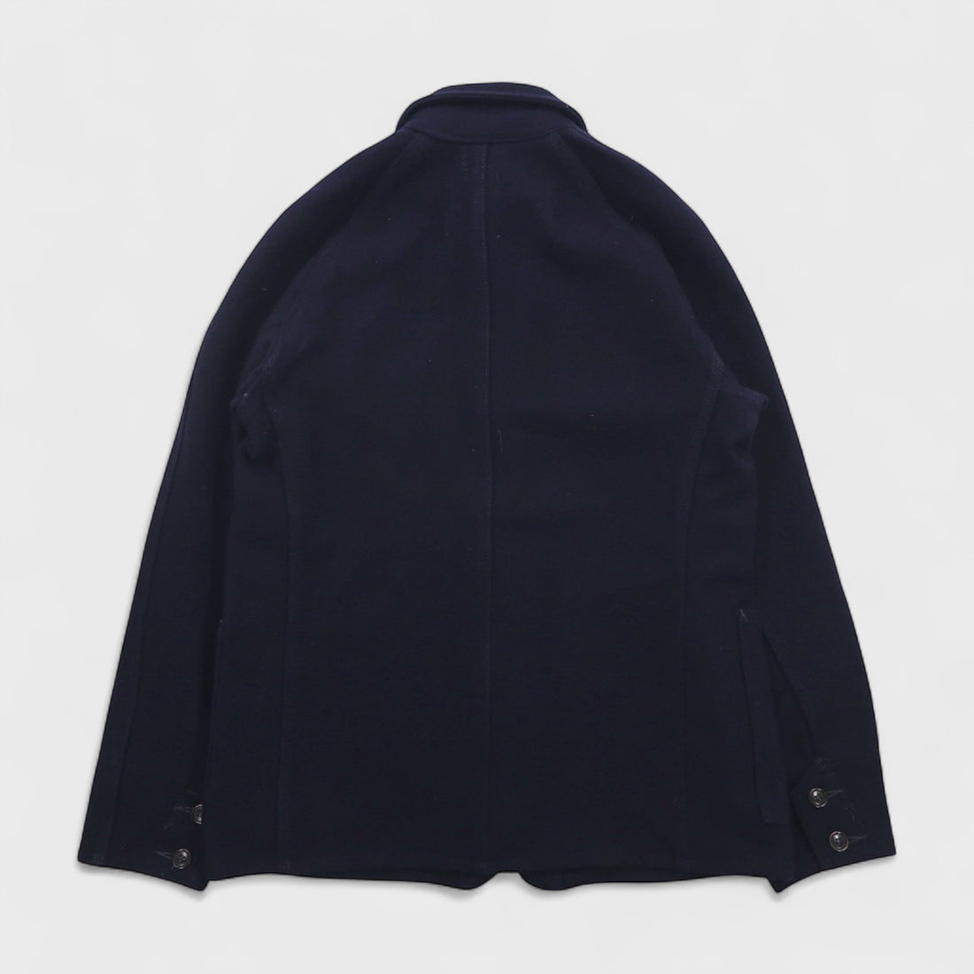POST OVERALLS (POST O'ALLS) USA-Made Wool Melton Coverall, Size Small, Navy Wool Work Jacket