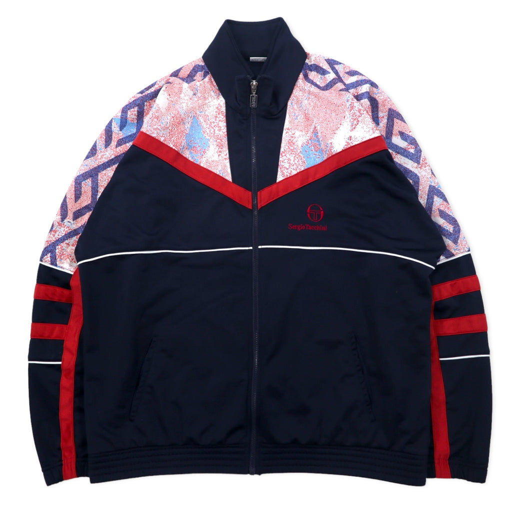 日本然リトテ-古着オンライン-Sergio Tacchini イタリア製 90年代 トラックジャケット ジャージ 52 ネイビー ポリエステル-Sergio Tacchini Italy Made 90's Track Jacket Jersey 52 Navy Polyester