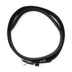 VAN -JAC- IVY Ivy Tape Belt, Navy, Stretch Mesh, PU Leather