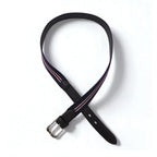 VAN -JAC- IVY Ivy Tape Belt, Navy, Stretch Mesh, PU Leather