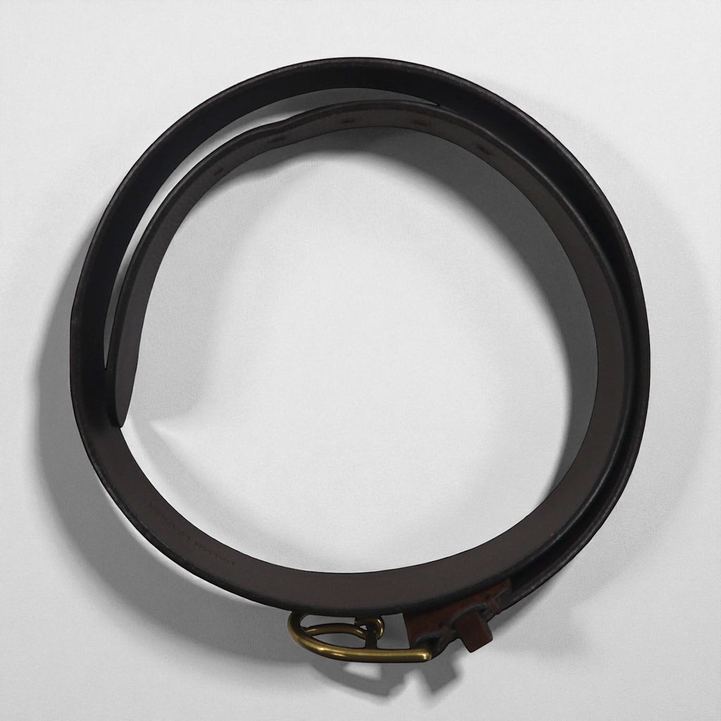 Polo Ralph Lauren suede belt, brown Italian leather, with gold buckle, 1326