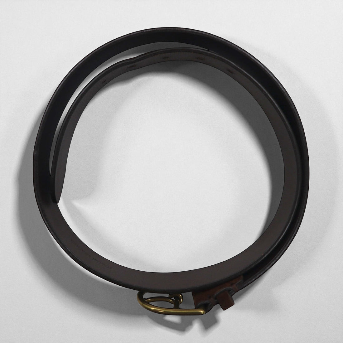 Polo Ralph Lauren suede belt, brown Italian leather, with gold buckle, 1326