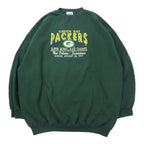 日本然リトテ-古着オンライン-USA製 90年代 TULTEX NFL 刺繍 スウェット 2XL グリーン コットン 裏起毛 GREEN BAY PACKERS ビッグサイズ-USA Made 90's TULTEX NFL Embroidery Sweatshirt 2XL Green Cotton brushed lining GREEN BAY PACKERS Big Size