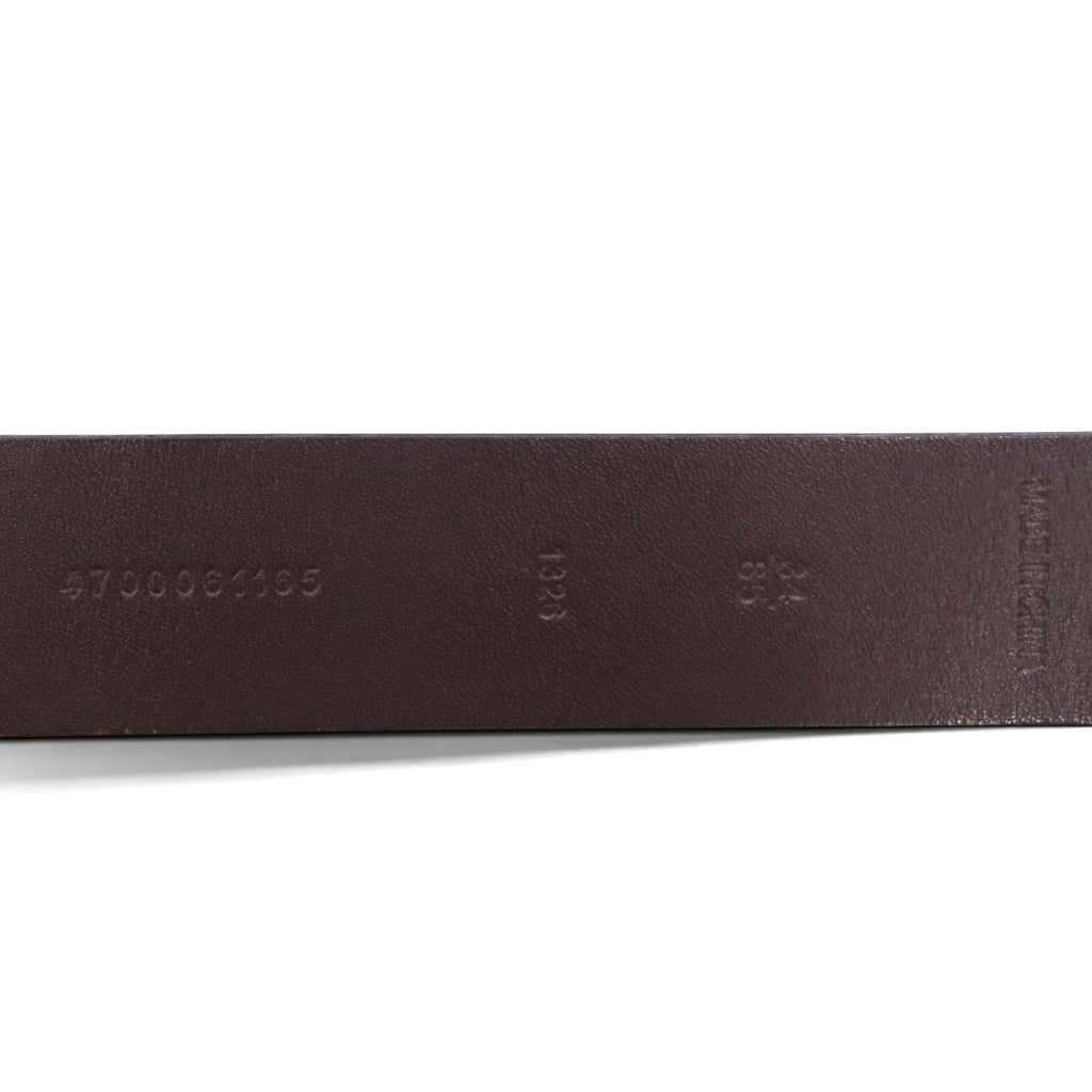 Polo Ralph Lauren suede belt, brown Italian leather, with gold buckle, 1326