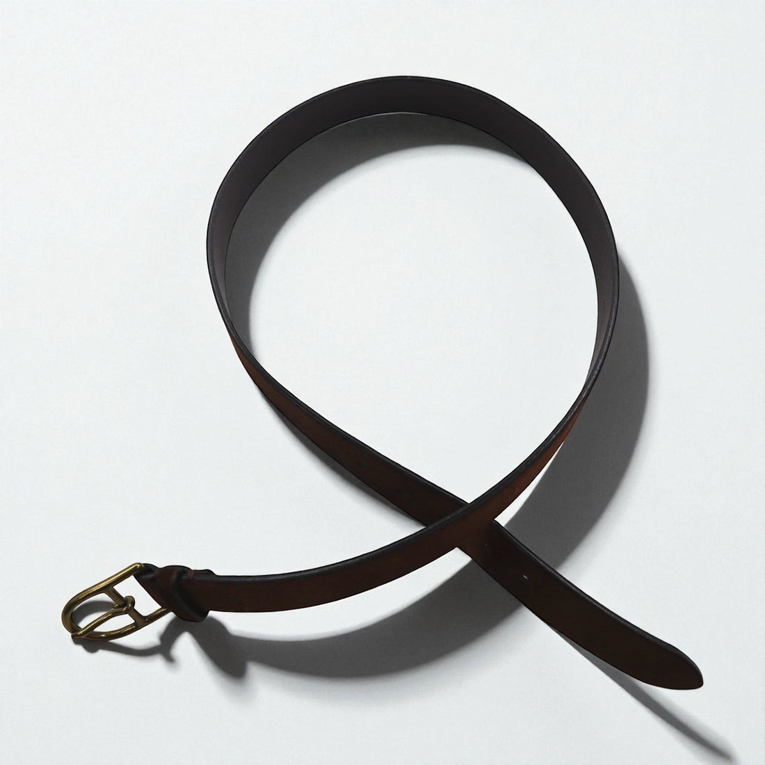 Polo Ralph Lauren suede belt, brown Italian leather, with gold buckle, 1326