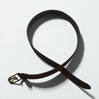 Polo Ralph Lauren suede belt, brown Italian leather, with gold buckle, 1326