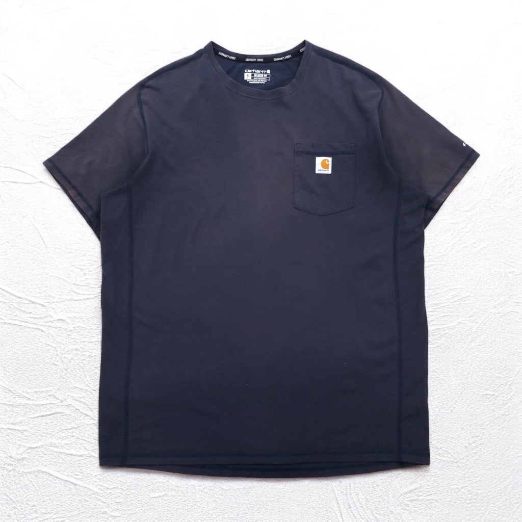 Carhartt ポケット Tシャツ ポケT XL ネイビー Force Relaxed Fit Midweight Short Sleeve Pocket T-Shirt 104616