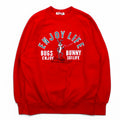 Warner Bros 80s BUGS BUNNY Character Print Sweatshirt S Red Cotton Bukky-Aki