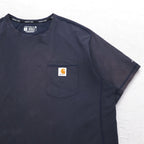 Carhartt ポケット Tシャツ ポケT XL ネイビー Force Relaxed Fit Midweight Short Sleeve Pocket T-Shirt 104616