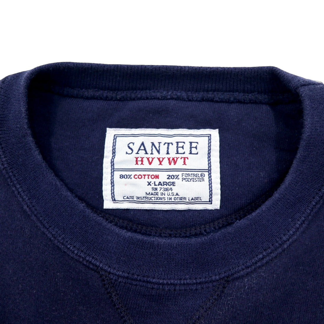 Made in USA 90s SANTEE HVYWT Reverse Weave Sweatshirt XL Navy Cotton FLORIDA Print