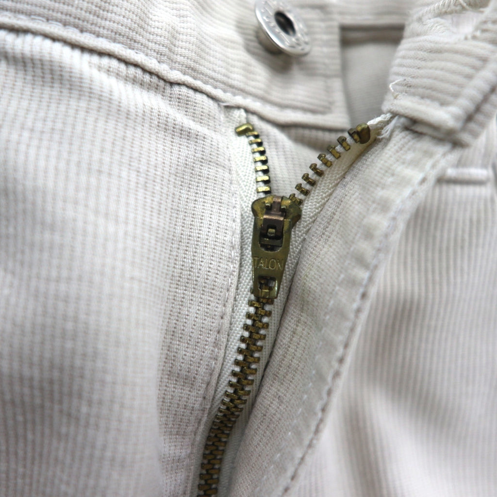 POST OVERALLS (POST O'ALLS) USA-Made Corduroy Chino Work Pants, Size M, Beige, TALON Zip, 5-Pocket