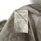 BURBERRY Lamb Leather Trench Coat, Medium, Ivory, Sheepskin, Belted