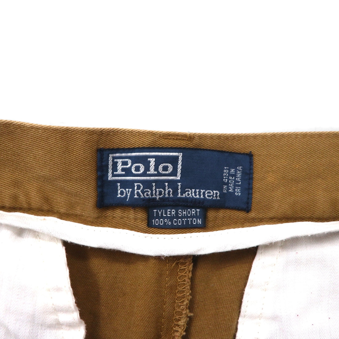 Polo by Ralph Lauren 90s Tyler Short Polo Chinos, 2-pleat Short Chino Pants, Size M, Beige, Cotton