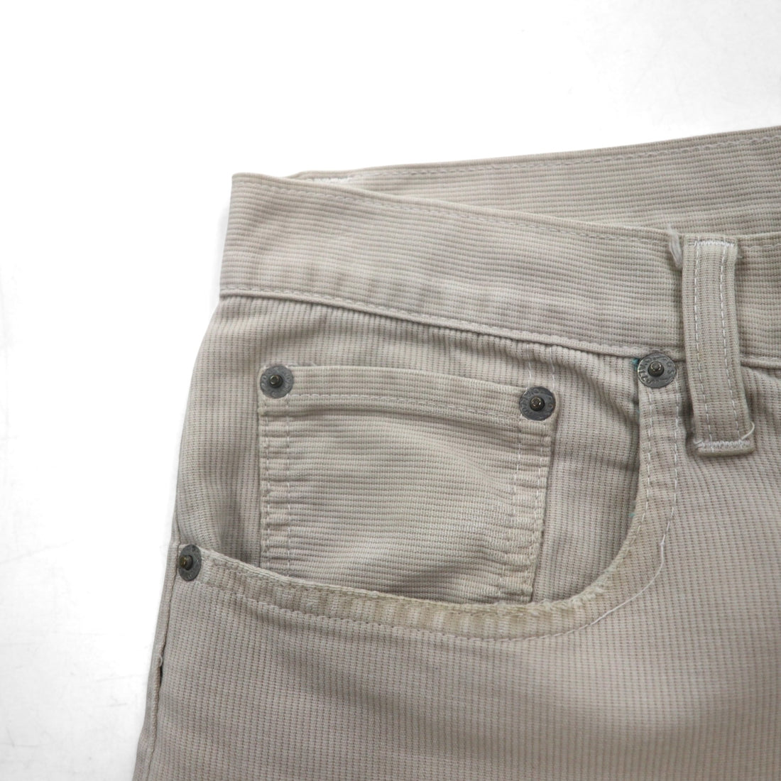 POST OVERALLS (POST O'ALLS) USA-Made Corduroy Chino Work Pants, Size M, Beige, TALON Zip, 5-Pocket