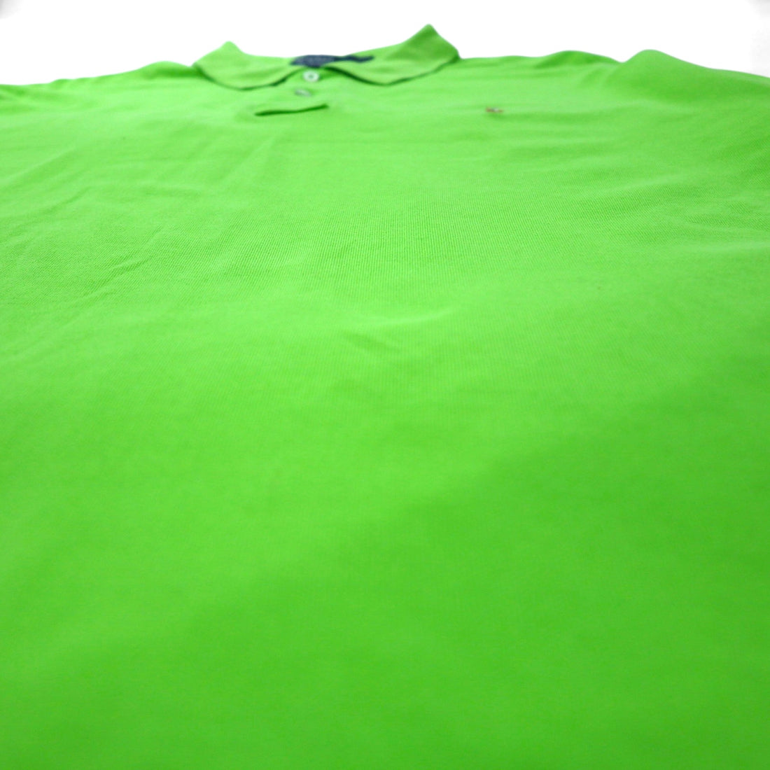 Polo by Ralph Lauren 90s Polo Shirt, Size XL, Green Cotton, Pique, Small Pony Embroidery, Made in Peru