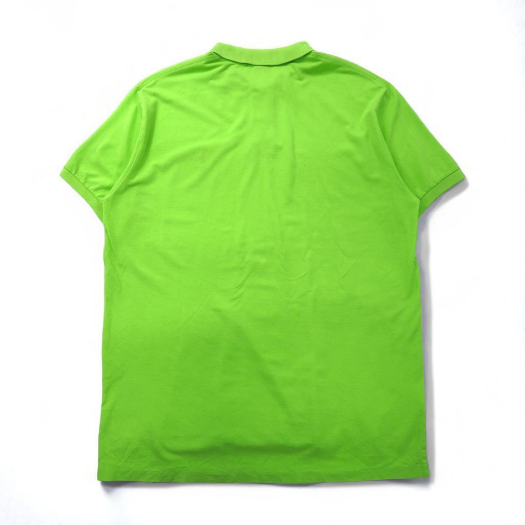 Polo by Ralph Lauren 90s Polo Shirt, Size XL, Green Cotton, Pique, Small Pony Embroidery, Made in Peru