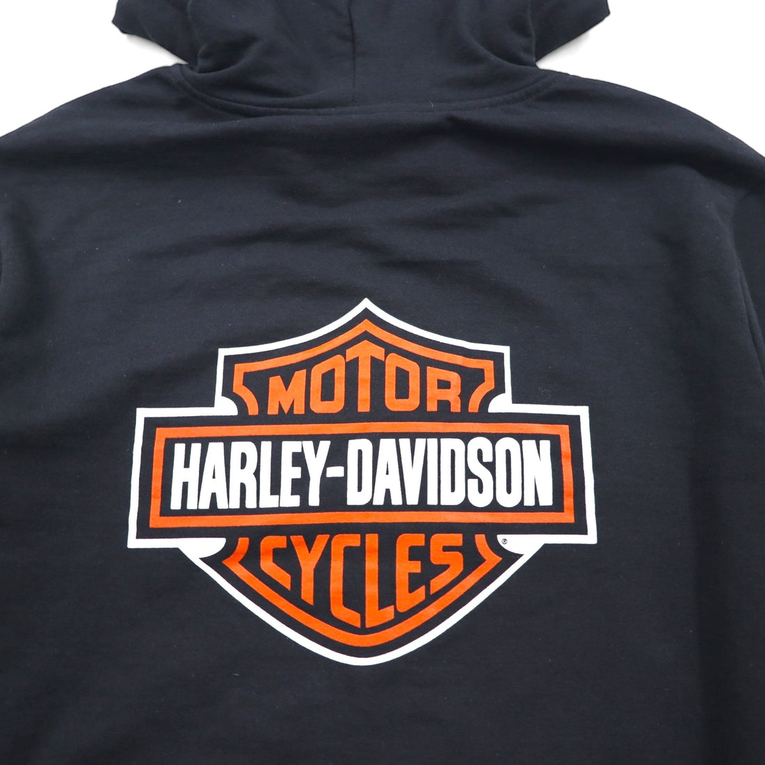 HARLEY DAVIDSON Zip Hoodie, XL, Black, Cotton, Double-Sided Print