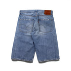 Levi's 503 Short Denim Pants, Size M, Indigo Blue with Leather Patch and Zipper Fly, 503-0035