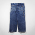 80s Vintage Carpenter Pants, Denim Jeans, Painter Pants, Size XL, Indigo, Big Bill, Suspender Buttons, Made in Canada