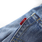Levi's 503 Short Denim Pants, Size M, Indigo Blue with Leather Patch and Zipper Fly, 503-0035