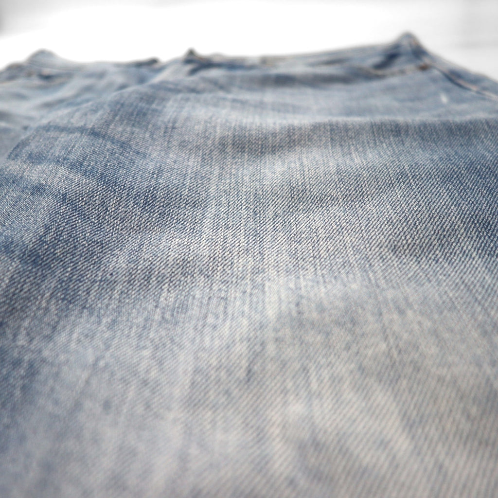 Levi's 503 Short Denim Pants, Size M, Indigo Blue with Leather Patch and Zipper Fly, 503-0035