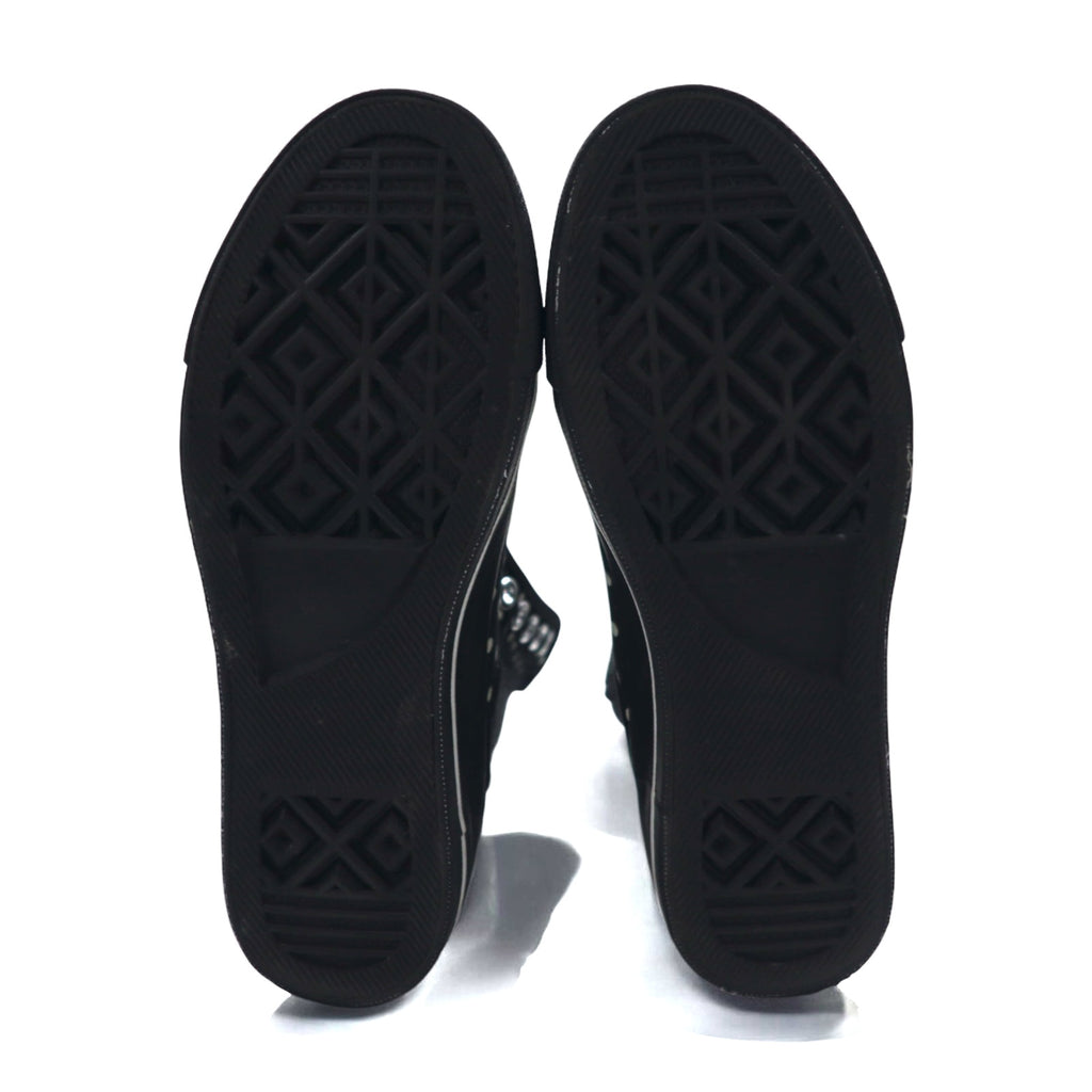 LIMI feu (YOHJI YAMAMOTO) Side gore sneakers 23cm Black canvas dot polka dot