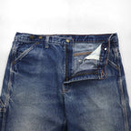 80s Vintage Carpenter Pants, Denim Jeans, Painter Pants, Size XL, Indigo, Big Bill, Suspender Buttons, Made in Canada
