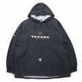 Reebok Pullover Hoodie 2XL Grey Fleece Lining Front Pocket NFL Houston Texans Big Size