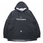 Reebok Pullover Hoodie 2XL Grey Fleece Lining Front Pocket NFL Houston Texans Big Size