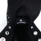 LIMI feu (YOHJI YAMAMOTO) Side gore sneakers 23cm Black canvas dot polka dot
