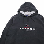 Reebok Pullover Hoodie 2XL Grey Fleece Lining Front Pocket NFL Houston Texans Big Size