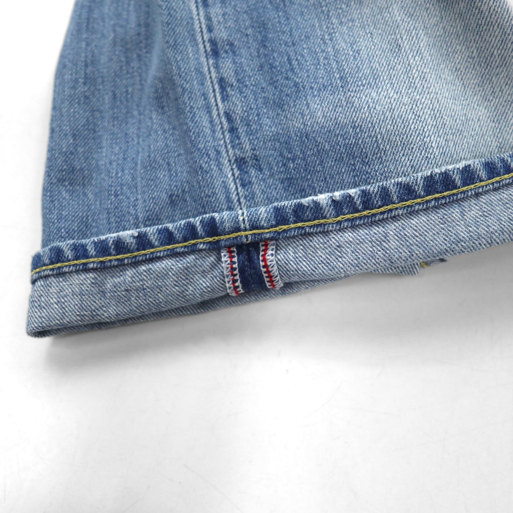 Levi's 503 Short Denim Pants, Size M, Indigo Blue with Leather Patch and Zipper Fly, 503-0035