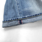 Levi's 503 Short Denim Pants, Size M, Indigo Blue with Leather Patch and Zipper Fly, 503-0035