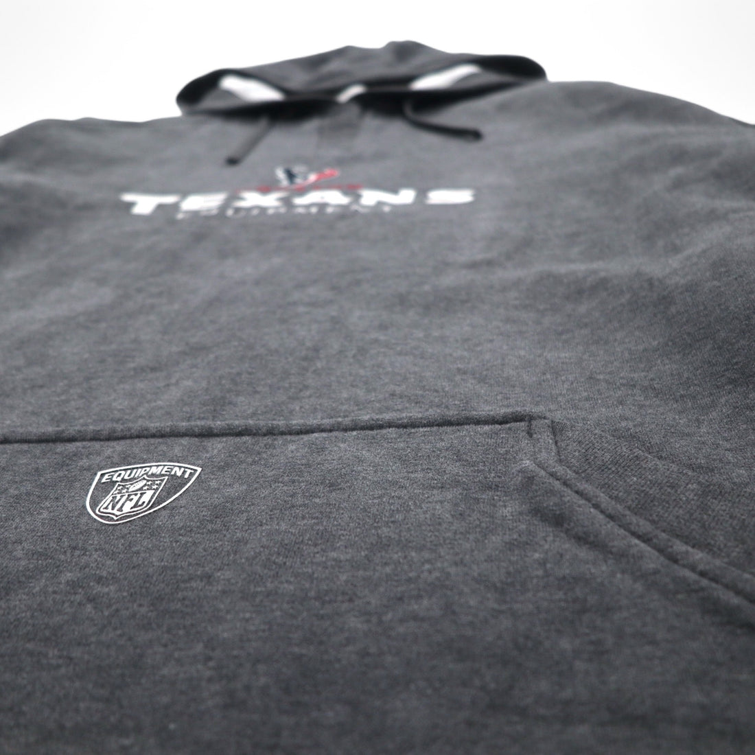 Reebok Pullover Hoodie 2XL Grey Fleece Lining Front Pocket NFL Houston Texans Big Size