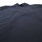 Brooks Brothers Balmacaan Trench Coat, Large, Navy, with Hidden Button and Chin Strap