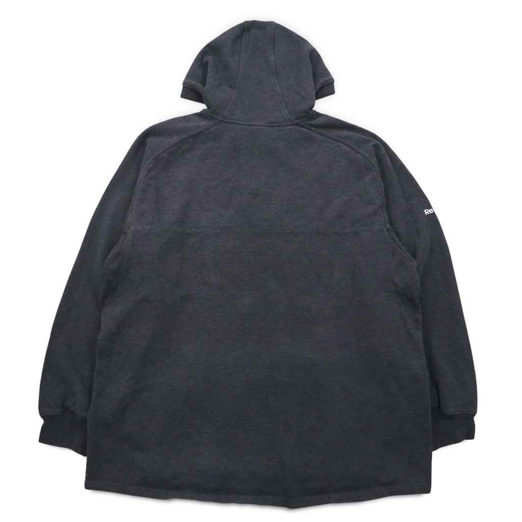 Reebok Pullover Hoodie 2XL Grey Fleece Lining Front Pocket NFL Houston Texans Big Size