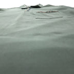 BURBERRY Polo Shirt, Size L, Khaki Cotton, Pique, Chest Pocket, One-Point Logo Embroidery