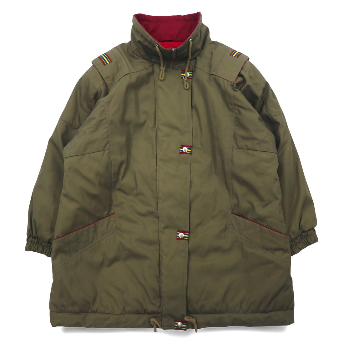90s Military Insulation Coat, Padded Field Coat, Mod Coat, FREE Khaki, Quilted Liner, MULBERRY STREET