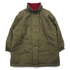 90s Military Insulation Coat, Padded Field Coat, Mod Coat, FREE Khaki, Quilted Liner, MULBERRY STREET