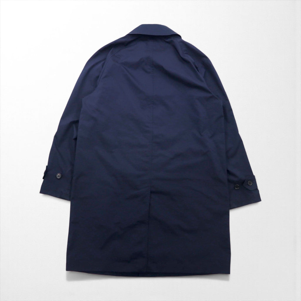 Brooks Brothers Balmacaan Trench Coat, Large, Navy, with Hidden Button and Chin Strap