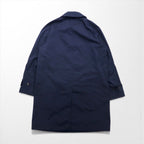 Brooks Brothers Balmacaan Trench Coat, Large, Navy, with Hidden Button and Chin Strap
