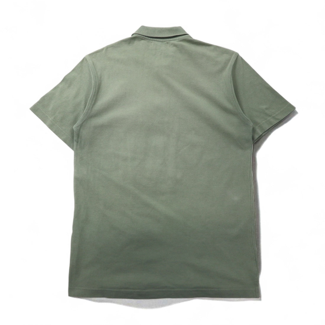 BURBERRY Polo Shirt, Size L, Khaki Cotton, Pique, Chest Pocket, One-Point Logo Embroidery