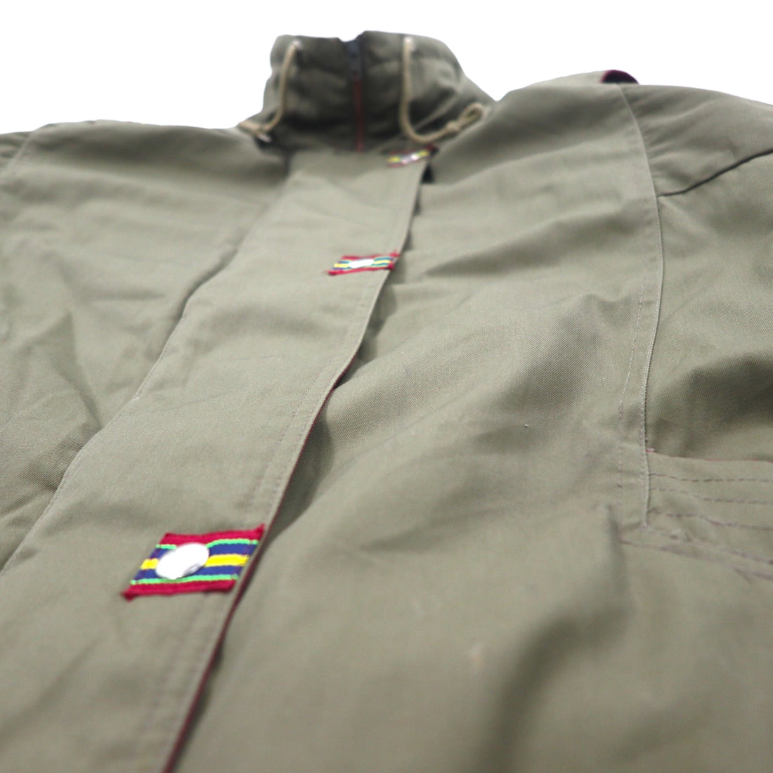 90s Military Insulation Coat, Padded Field Coat, Mod Coat, FREE Khaki, Quilted Liner, MULBERRY STREET