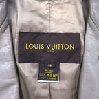 LOUIS VUITTON French calfskin 2B tailored jacket L beige cowhide leather LVJ authorized dealer