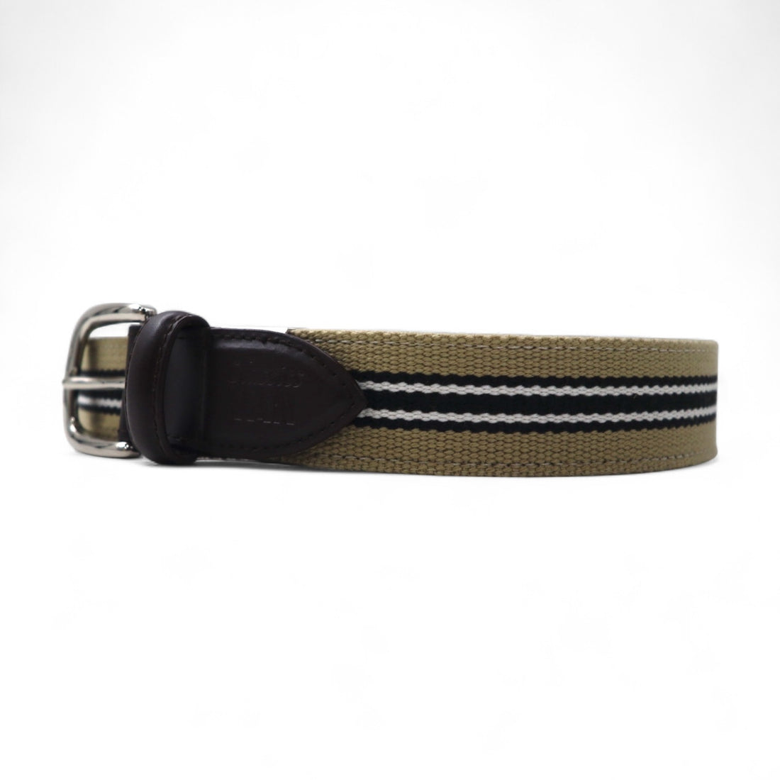VAN -JAC- IVY Ivy Tape Belt, Beige, Stretch Mesh, PU Leather