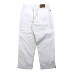 LAUREN JEANS Co. RALPH LAUREN 90s Wide Tapered Denim Pants, Size M, White, Cotton