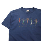Made in USA 90s PRAIRIE MOUNTAIN Indian Print T-Shirt L Navy Cotton Bryce Canyon